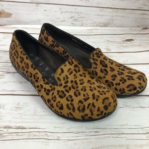 Dansko Olivia Calf Hair Leopard Animal Print Flats